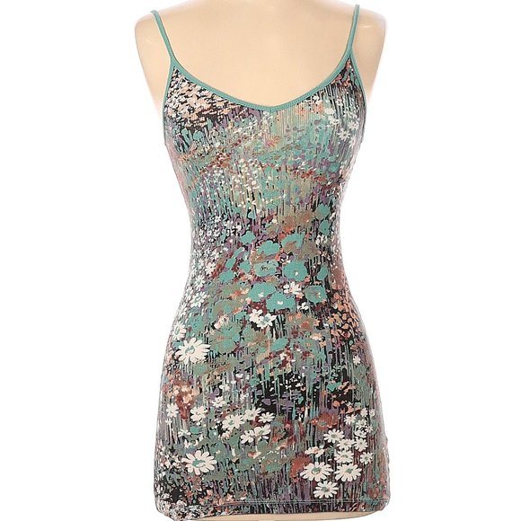 Free People Watercolor Floral Tank Top S - Picture 1 of 2